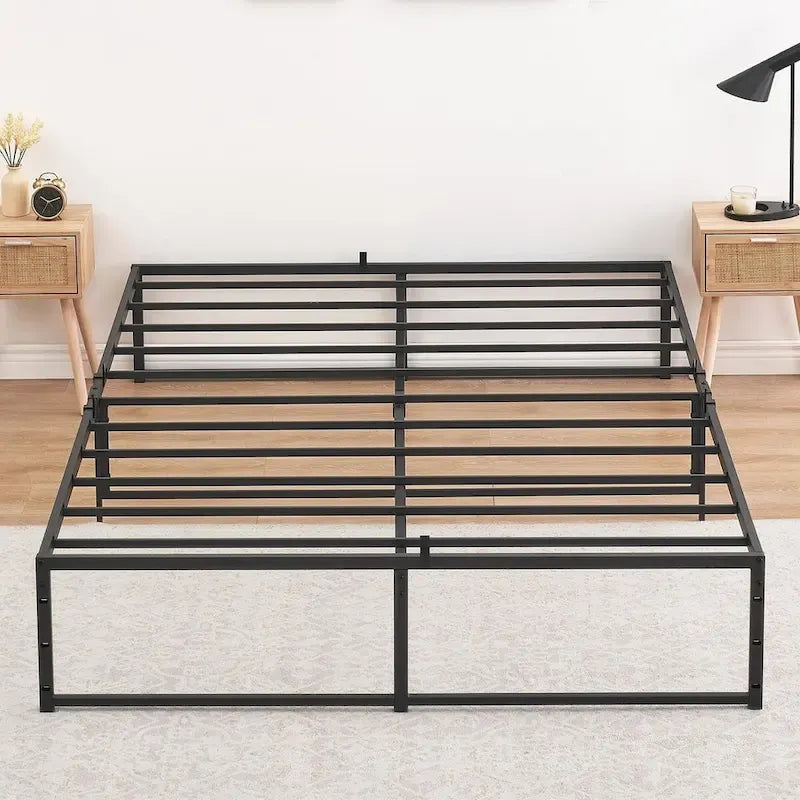 14 inch Platform Frame, with 3 in 1 Steel Support, No Box Spring Needed, Load Up to 800Lbs