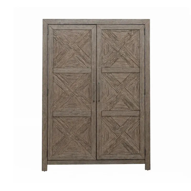 Skyview Lodge Cobblestone Oak Armoire for Bedroom Storage - Width 54  x Depth 20  x Height 75