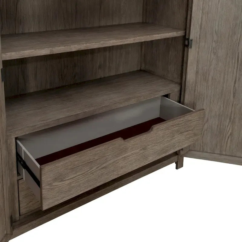 Skyview Lodge Cobblestone Oak Armoire for Bedroom Storage - Width 54  x Depth 20  x Height 75