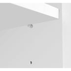 High Gloss White Shoe Cabinet with LED Light and Adjustable Shelves