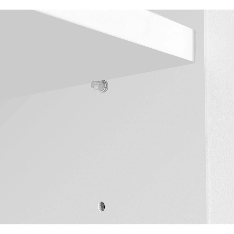 High Gloss White Shoe Cabinet with LED Light and Adjustable Shelves