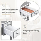 Roomfitters Makeup Vanity Table, 5 Drawers, Foldable Mirror, Stool Included