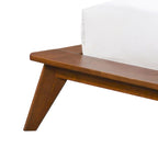 Furniture of America Beau Midcentury Boucle Wingback Low Profile Platform Bed