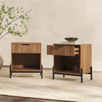 Middlebrook Designs Modern Fluted-Drawer Nightstand (Set of 2)