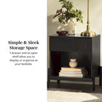 Middlebrook Designs Modern Fluted-Drawer Nightstand (Set of 2)