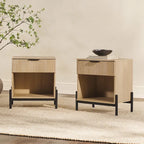 Middlebrook Designs Modern Fluted-Drawer Nightstand (Set of 2)