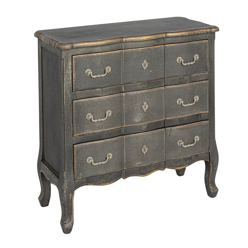 Distressed Wood 3-Drawer Dresser