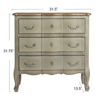 Distressed Wood 3-Drawer Dresser