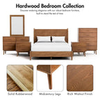 Furniture of America Beau Midcentury 5-Piece Walnut Queen Bedroom Set