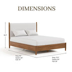 Furniture of America Beau Midcentury 5-Piece Walnut Queen Bedroom Set