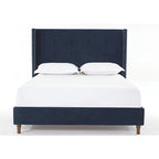 CUSchoice 54 High Headboard Upholstered Queen/King Bed (No Box Spring Needed)