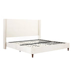 CUSchoice 54 High Headboard Upholstered Queen/King Bed (No Box Spring Needed)