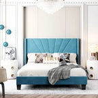 Velvet Upholstered Platform Bed
