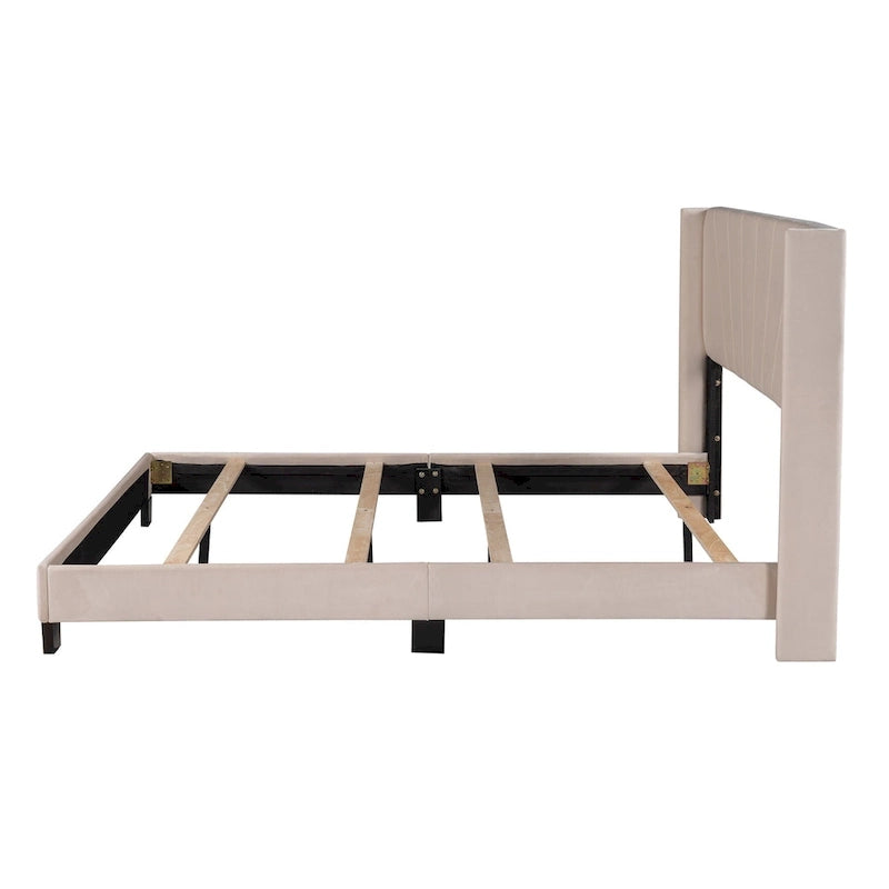 Velvet Upholstered Platform Bed