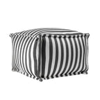 Nuloom Porto Printed Striped Indoor/Outdoor Ottoman Pouf