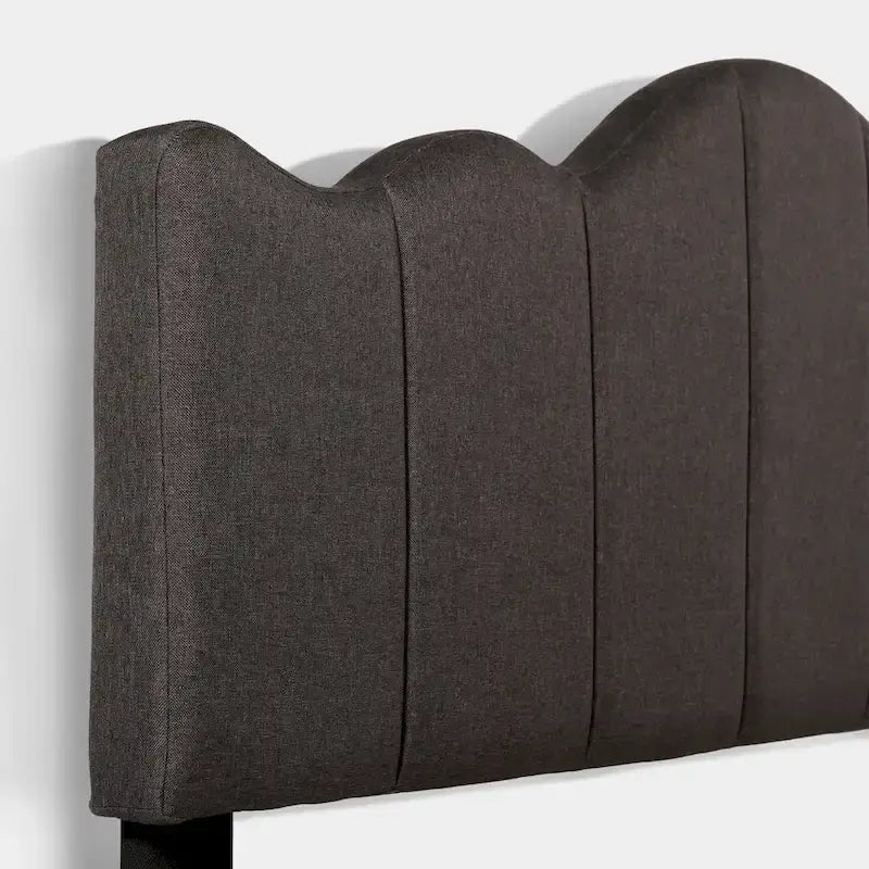 Javlergo Upholstered Platform Bed Frame with Adjustable Headboard, Wood Slat Support and Noise-Free, No Box Spring Needed