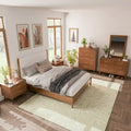 Furniture of America Beau Midcentury 6-Piece Walnut Queen Bedroom Set