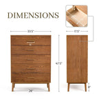 Furniture of America Beau Midcentury 6-Piece Walnut Queen Bedroom Set