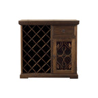 Handmade Solid Reclaimed Barn Wood & Forged Iron Hardware Wine Floor Cabinet for Indoor 40 Height - N/A
