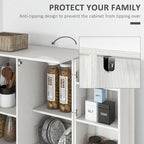 Kitchen Pantry Storage Cabinet, 14-Tier Freestanding Kitchen Cupboard with 2 Doors, Adjustable Shelves for Living Room