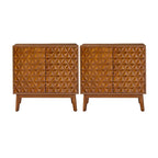 Jakob Modern 2-Solid Door Accent Storage Cabinet Sideboard with Adjustable Shelf Set of 2 by HULALA HOME