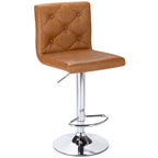 Javlergo Set of 4 Bar Stools Adjustable Swivel Counter Height Barstools with Back
