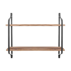 Dual Layers Rustic Wall Mounted Floating Storage Shelf Display Rack