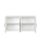 Cabinet with 4 Doors and 4 open shelgves,Freestanding Sideboard Storage Cabinet