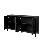 Cabinet with 4 Doors and 4 open shelgves,Freestanding Sideboard Storage Cabinet