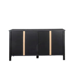 Cabinet with 4 Doors and 4 open shelgves,Freestanding Sideboard Storage Cabinet