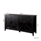 Cabinet with 4 Doors and 4 open shelgves,Freestanding Sideboard Storage Cabinet