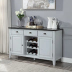 Rectangular Marble Top Server in Antique White
