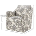 Madison Park Betty Slub-weave Wide-seat 360-degree Swivel Armchair Set of 2