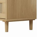 3-Drawers Rattan Storage Cabinet Rattan Drawer - N/A