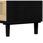 3-Drawers Rattan Storage Cabinet Rattan Drawer - N/A