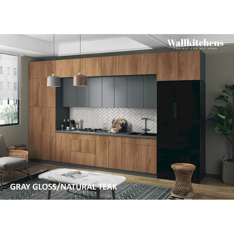 Kitchen Serene Collection Natural Teak Color Base Size 15Ft Wide - 180x107