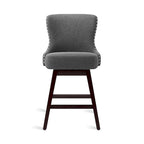 LUE BONA 26 in. Mid-Century Modern Counter Stools Faux Leather/Fabric Upholstered Swivel Bar Stools for Island Set of 4
