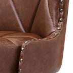 LUE BONA 26 in. Mid-Century Modern Counter Stools Faux Leather/Fabric Upholstered Swivel Bar Stools for Island Set of 4