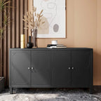 Accent Cabinet 4 Door Wooden Cabinet Sideboard Buffet Server Cabinet - N/A