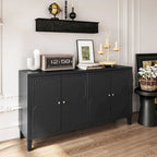 Accent Cabinet 4 Door Wooden Cabinet Sideboard Buffet Server Cabinet - N/A