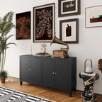 Accent Cabinet 4 Door Wooden Cabinet Sideboard Buffet Server Cabinet - N/A