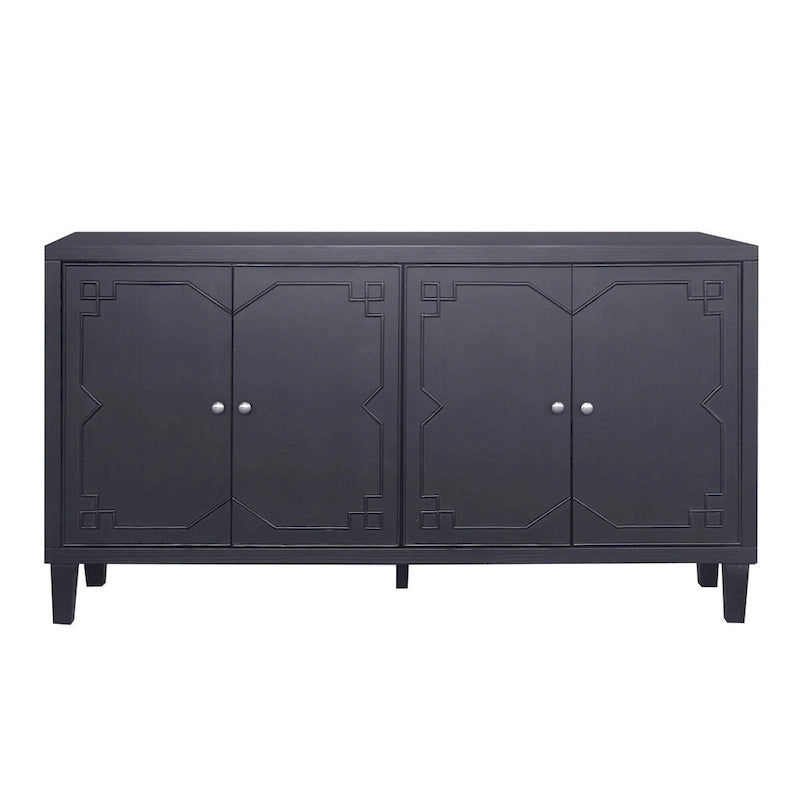 Accent Cabinet 4 Door Wooden Cabinet Sideboard Buffet Server Cabinet - N/A