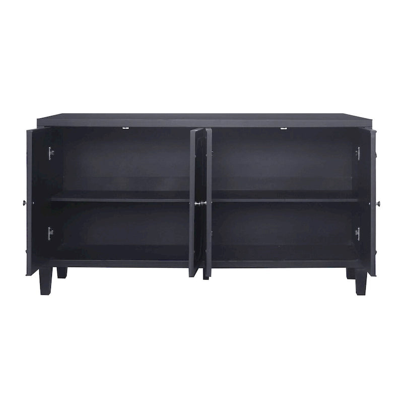 Accent Cabinet 4 Door Wooden Cabinet Sideboard Buffet Server Cabinet - N/A