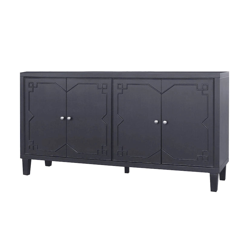 Accent Cabinet 4 Door Wooden Cabinet Sideboard Buffet Server Cabinet - N/A