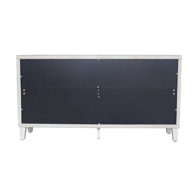 Accent Cabinet 4 Shutter Door Wooden Cabinet Sideboard Buffet Server Cabinet - N/A