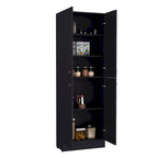 Lynch Kitchen Pantry Storage Cabinet, With 4 Doors, 5 Shelves