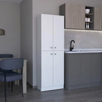 Lynch Kitchen Pantry Storage Cabinet, With 4 Doors, 5 Shelves
