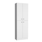 Lynch Kitchen Pantry Storage Cabinet, With 4 Doors, 5 Shelves