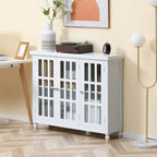 69 Tall Storage Cabinet with Movable Storage Shelves, Modern Style Pantry Cupboard Cabinet with Soft Close Doors, Coffee