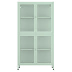 Glass Door Cabinet with Adjustable Shelves for Kitchen Living Room